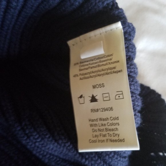 VENUS Dark Navy Cold Shoulder Sweater Top - Picture 8 of 8